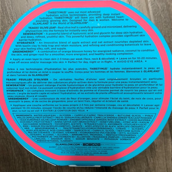 🆕 GLAMGLOW - THIRSTYMUD 24-Hour Hydrating Treatment Face Mask (1.7 oz) - Picture 3 of 9